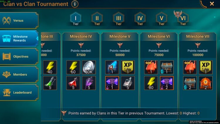 Награды клановых турниров