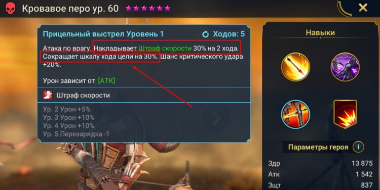 Ключевой навык Кровавого Пера