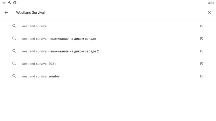 Найдите игру через поиск в Play Store