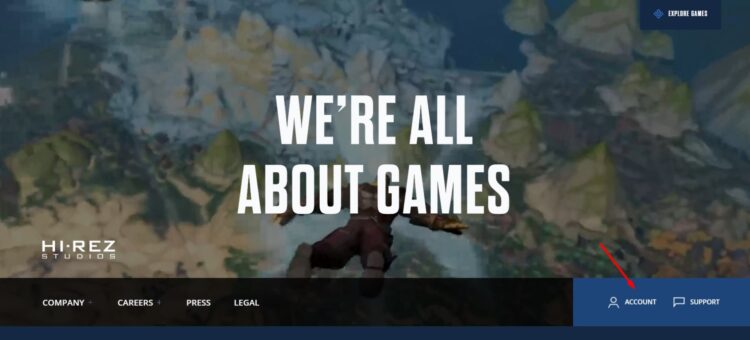 Жмем ссылку «Account»