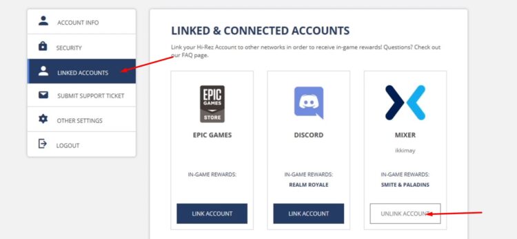 кликаем кнопку «Link account»