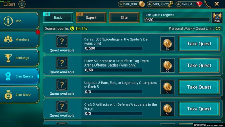 Задания клана