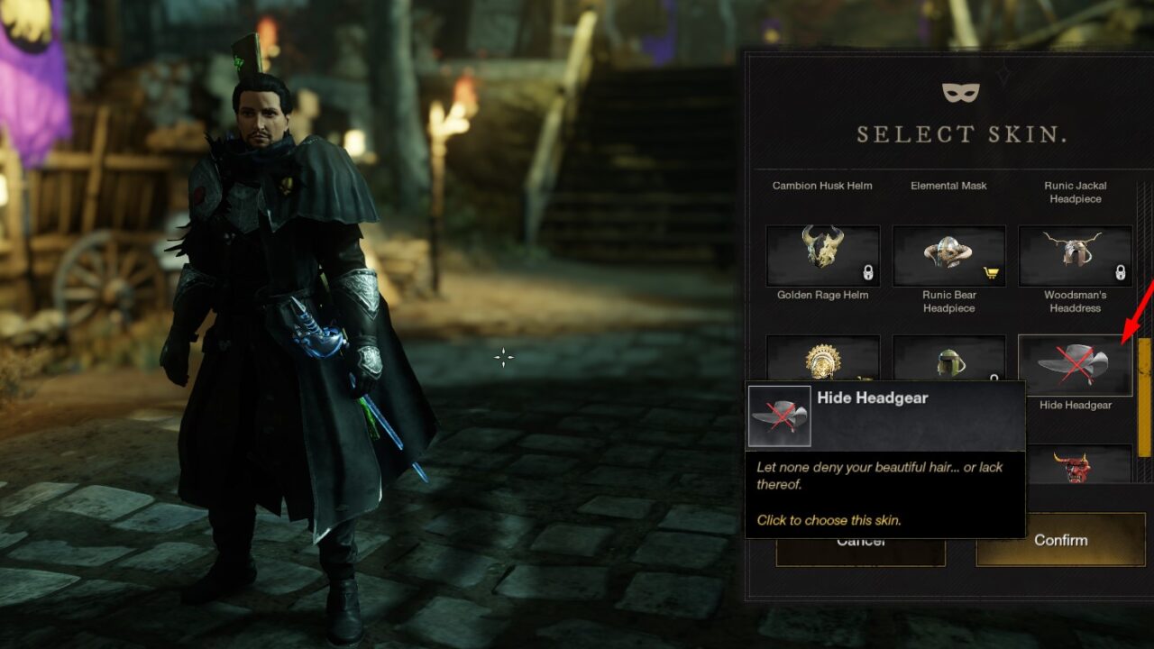 Hide Headgear