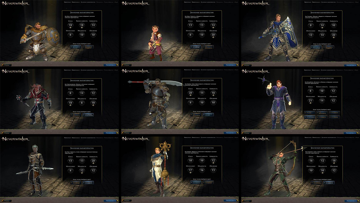 Классы в Neverwinter Online
