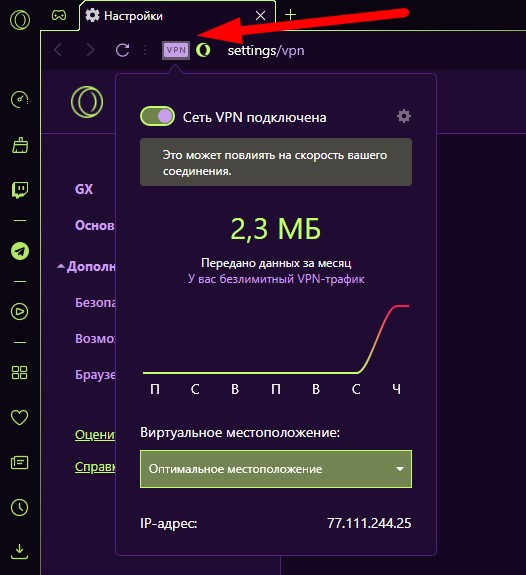 Управление VPN