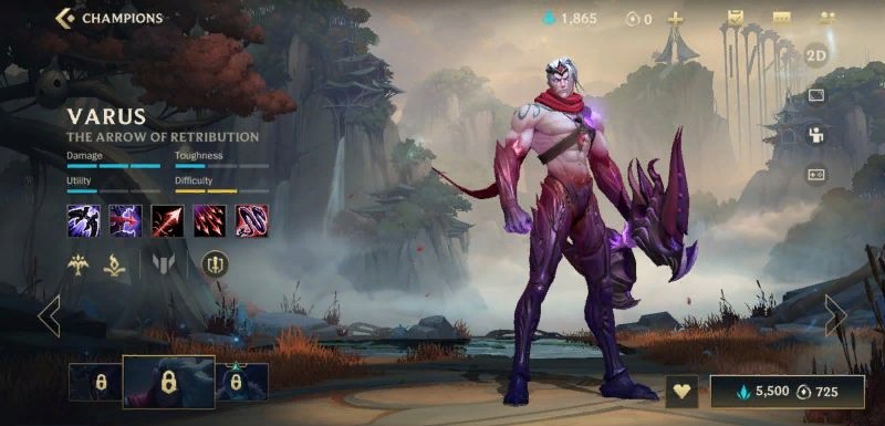 Варус в League of Legends: Wild Rift