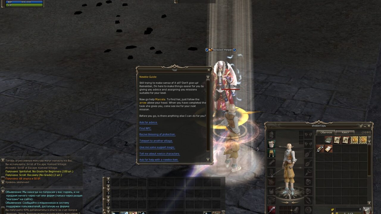 Поговорите с Помощником Новичков